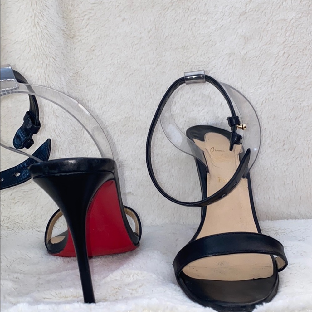 COPY - Louboutin Jonatina 100mm Napa Shiny/PVC Bl…
